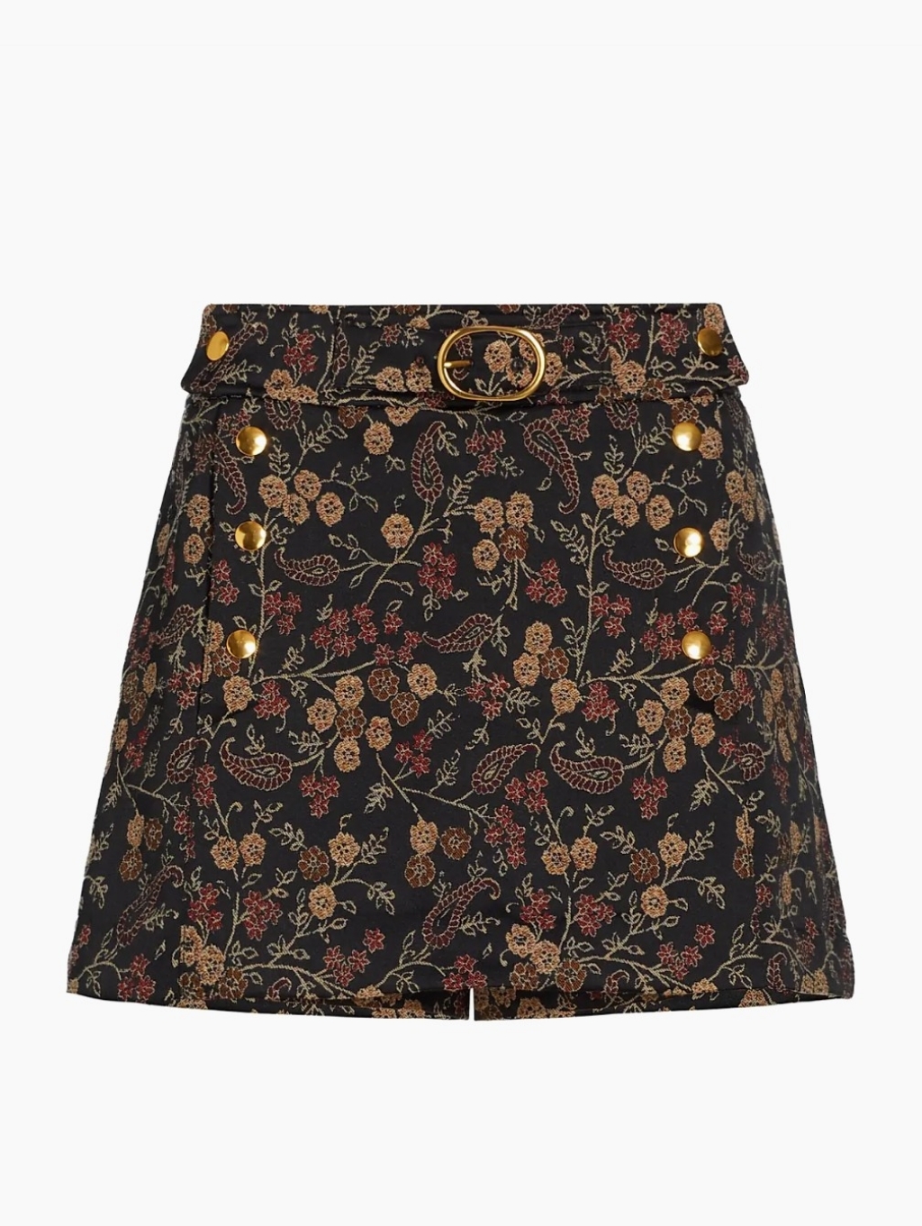Derek Lam 10 Crosby Hester Floral A-Line Mini Skort Jacquard Floral Women's 2